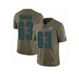 Youth Nike Philadelphia Eagles #63 Dallas Thomas Limited Olive 2017 Salute to Service NFL Jersey