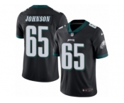 Youth Nike Philadelphia Eagles #65 Lane Johnson Limited Black Rush NFL Jersey