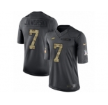 Youth Nike Philadelphia Eagles #7 Ron Jaworski Limited Black 2016 Salute to Service NFL Jersey