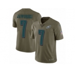 Youth Nike Philadelphia Eagles #7 Ron Jaworski Limited Olive 2017 Salute to Service NFL Jersey