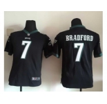 Youth Nike Philadelphia Eagles #7 Sam Bradford Black Jerseys