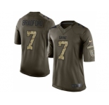 Youth Nike Philadelphia Eagles #7 Sam Bradford Green Salute to Service Jerseys