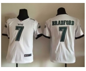 Youth Nike Philadelphia Eagles #7 Sam Bradford white Jerseys