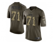 Youth Nike Philadelphia Eagles #71 Jason Peters Green Salute to Service Jerseys