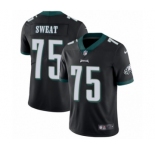 Youth Nike Philadelphia Eagles #75 Josh Sweat Black Alternate Vapor Untouchable Limited Player NFL Jersey