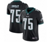 Youth Nike Philadelphia Eagles #75 Josh Sweat Black Alternate Vapor Untouchable Limited Player NFL Jersey