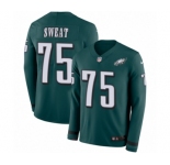 Youth Nike Philadelphia Eagles #75 Josh Sweat Limited Green Therma Long Sleeve NFL Jersey