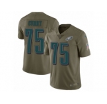 Youth Nike Philadelphia Eagles #75 Vinny Curry Limited Olive 2017 Salute to Service NFL Jersey