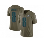 Youth Nike Philadelphia Eagles #8 Donnie Jones Limited Olive 2017 Salute to Service NFL Jersey