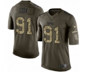 Youth Nike Philadelphia Eagles #91 Fletcher Cox Limited Green Salute to Service NFL Jersey