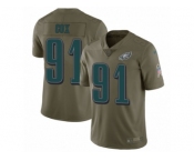 Youth Nike Philadelphia Eagles #91 Fletcher Cox Limited Olive 2017 Salute to Service NFL Jersey