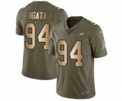 Youth Nike Philadelphia Eagles #94 Haloti Ngata Limited Olive Gold 2017 Salute to Service NFL Jersey