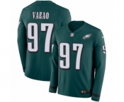 Youth Nike Philadelphia Eagles #97 Destiny Vaeao Limited Green Therma Long Sleeve NFL Jersey