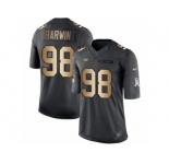 Youth Nike Philadelphia Eagles #98 Connor Barwin Limited Black Gold Salute to Service NFL Jersey
