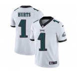 Youth Philadelphia Eagles #1 Jalen Hurts White Vapor Untouchable Limited Stitched Jersey
