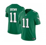 Youth Philadelphia Eagles #11 A. J. Brown Green 2023 F.U.S.E. Stitched Football Jersey