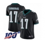 Youth Philadelphia Eagles #17 Harold Carmichael Black Alternate Vapor Untouchable Limited Player 100th Season Football Jersey
