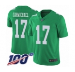 Youth Philadelphia Eagles #17 Harold Carmichael Limited Green Rush Vapor Untouchable 100th Season Football Jersey