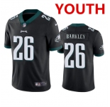 Youth Philadelphia Eagles #26 Saquon Barkley Black Vapor Untouchable Limited Football Stitched Jersey