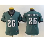 Youth Philadelphia Eagles #26 Saquon Barkley Green Vapor Untouchable Limited Stitched Jersey