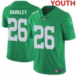 Youth Philadelphia Eagles #26 Saquon Barkley Kelly Green Vapor Untouchable Limited Football Stitched Jersey