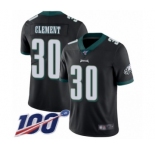 Youth Philadelphia Eagles #30 Corey Clement Black Alternate Vapor Untouchable Limited Player 100th Season Football Jersey