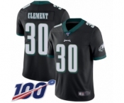 Youth Philadelphia Eagles #30 Corey Clement Black Alternate Vapor Untouchable Limited Player 100th Season Football Jersey
