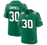 Youth Philadelphia Eagles #30 Jihaad Campbell Nike Kelly Green Retro Limited Jersey.webp