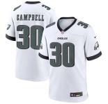 Youth Philadelphia Eagles #30 Jihaad Campbell Nike White Limited Jersey.webp