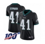 Youth Philadelphia Eagles #41 Johnathan Cyprien Black Alternate Vapor Untouchable Limited Player 100th Season Football Jersey