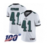 Youth Philadelphia Eagles #41 Johnathan Cyprien White Vapor Untouchable Limited Player 100th Season Football Jersey