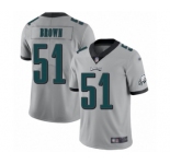 Youth Philadelphia Eagles #51 Zach Brown Limited Silver Inverted Legend Football Jersey