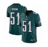 Youth Philadelphia Eagles #51 Zach Brown Midnight Green Team Color Vapor Untouchable Limited Player Football Jersey