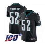 Youth Philadelphia Eagles #52 Paul Worrilow Black Alternate Vapor Untouchable Limited Player 100th Season Football Jersey