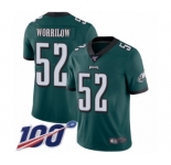 Youth Philadelphia Eagles #52 Paul Worrilow Midnight Green Team Color Vapor Untouchable Limited Player 100th Season Football Jersey