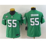 Youth Philadelphia Eagles #55 Brandon Graham Green 2023 F.U.S.E. With C Patch Stitched Football Jersey