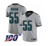 Youth Philadelphia Eagles #55 Brandon Graham Limited Silver Inverted Legend 100th Season Football Jersey