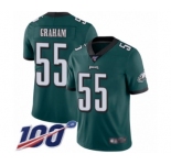 Youth Philadelphia Eagles #55 Brandon Graham Midnight Green Team Color Vapor Untouchable Limited Player 100th Season Football Jersey