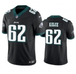 Youth Philadelphia Eagles #62 Jason Kelce Black 2023 F.U.S.E Vapor Untouchable Limited Football Stitched Jersey