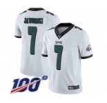 Youth Philadelphia Eagles #7 Ron Jaworski White Vapor Untouchable Limited Player 100th Season Football Jersey