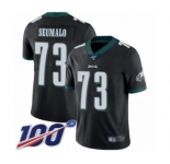 Youth Philadelphia Eagles #73 Isaac Seumalo Black Alternate Vapor Untouchable Limited Player 100th Season Football Jersey