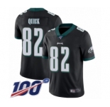 Youth Philadelphia Eagles #82 Mike Quick Black Alternate Vapor Untouchable Limited Player 100th Season Football Jersey
