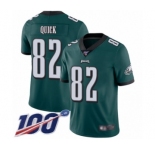 Youth Philadelphia Eagles #82 Mike Quick Midnight Green Team Color Vapor Untouchable Limited Player 100th Season Football Jersey