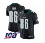 Youth Philadelphia Eagles #86 Zach Ertz Black Alternate Vapor Untouchable Limited Player 100th Season Football Jersey