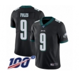 Youth Philadelphia Eagles #9 Nick Foles Black Alternate Vapor Untouchable Limited Player 100th Season Football Jersey