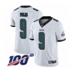 Youth Philadelphia Eagles #9 Nick Foles White Vapor Untouchable Limited Player 100th Season Football Jersey