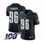 Youth Philadelphia Eagles #96 Derek Barnett Black Alternate Vapor Untouchable Limited Player 100th Season Football Jersey