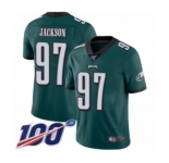 Youth Philadelphia Eagles #97 Malik Jackson Midnight Green Team Color Vapor Untouchable Limited Player 100th Season Football Jersey