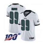 Youth Philadelphia Eagles #99 Jerome Brown White Vapor Untouchable Limited Player 100th Season Football Jersey