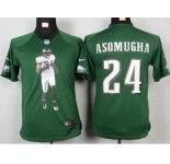 nike youth nfl jerseys philadelphia eagles #24 asomugha green[portrait fashion]